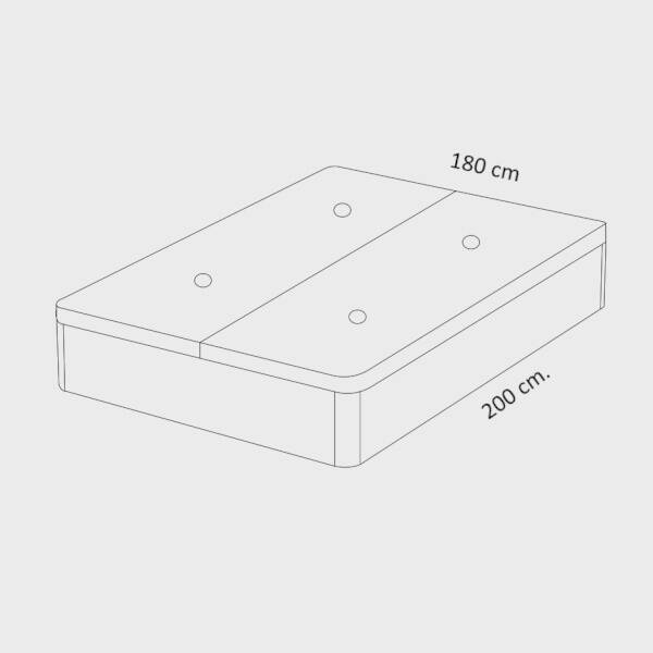 CANAPE MOD. NUIT (30 MM) GEMELAR 180*200 C/ BLANCO - TAPA BLANCA Canape abatible gemelar - Imagen 2