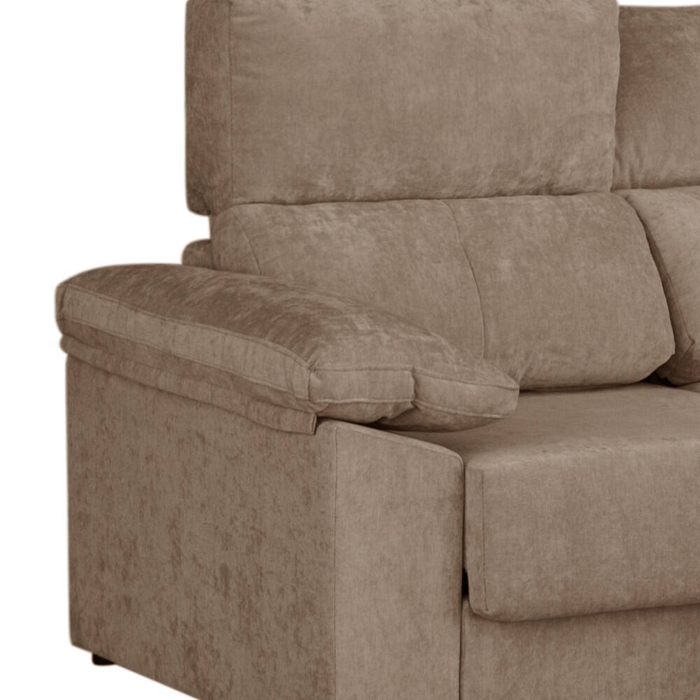 CHAISELONGUE MOD. SEGOVIA TELA C/ BEIGE OSCURO - Imagen 3
