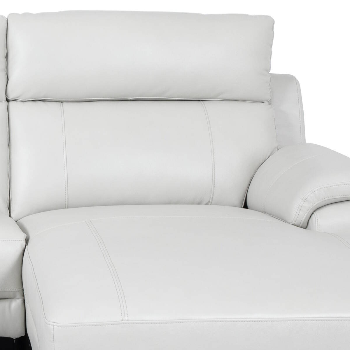 CHAISELONGUE MOD. SOREN VF/DCHA PIEL GRIS CLARO - Imagen 2