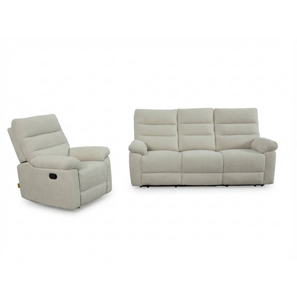 SOFA 3 PL. MOD. VENICE TELA C/ BEIGE 2 RELAX ELECTRICOS Modulo central fijo - SILLON RELAX DE REGALO - Imagen 7