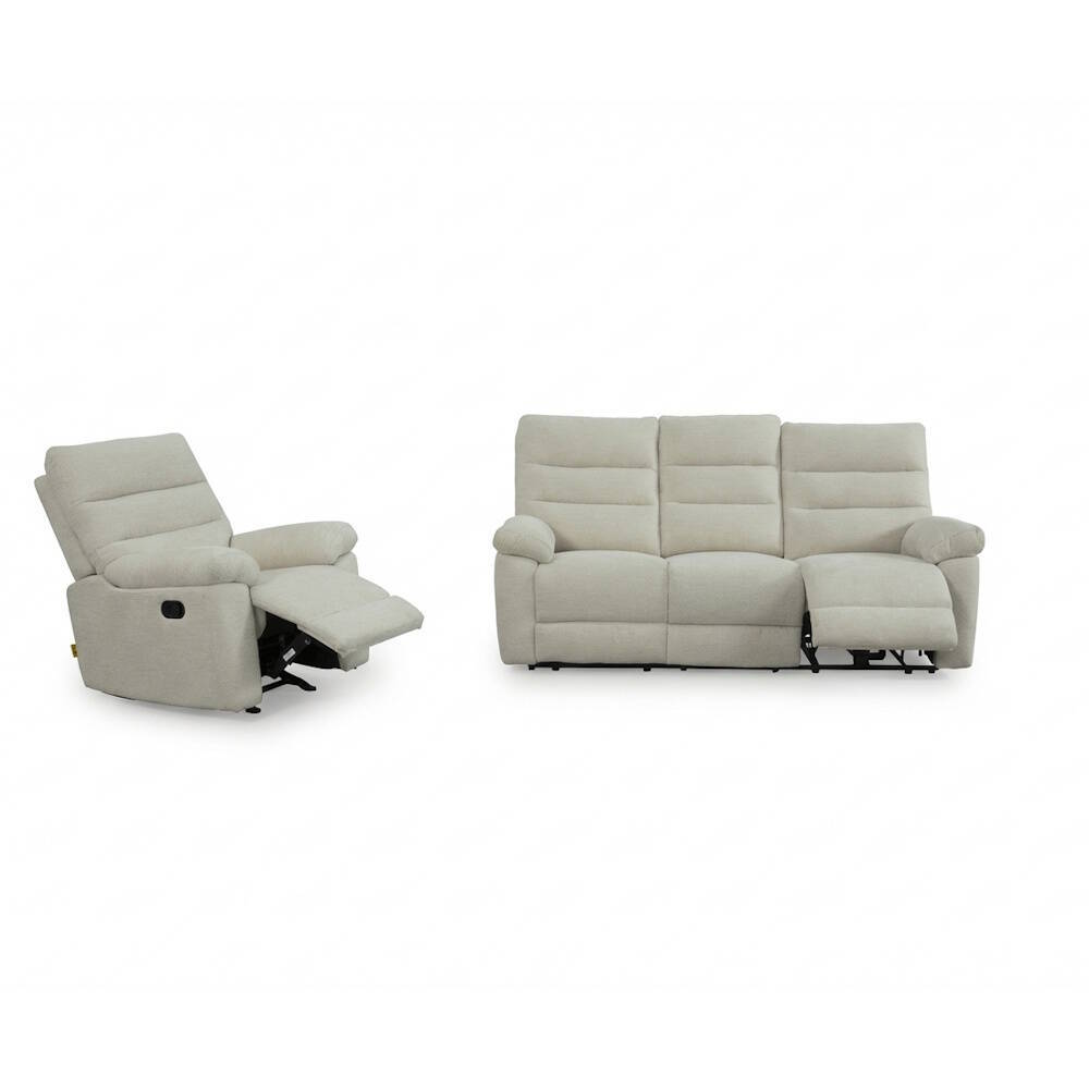 SOFA 3 PL. MOD. VENICE TELA C/ BEIGE 2 RELAX ELECTRICOS Modulo central fijo - SILLON RELAX DE REGALO - Imagen 8